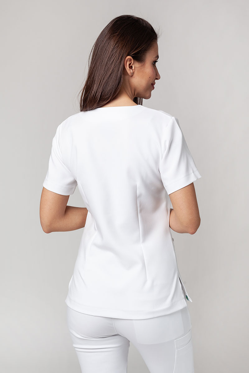 Women's Sunrise Uniforms Premium scrubs set (Joy top, Chill trousers) white-3