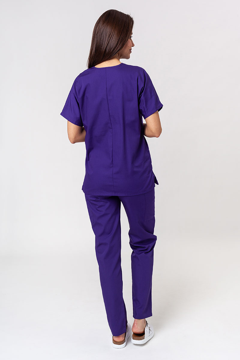 Women's Cherokee Originals scrubs set (V-neck top, N.Rise trousers) grape-1