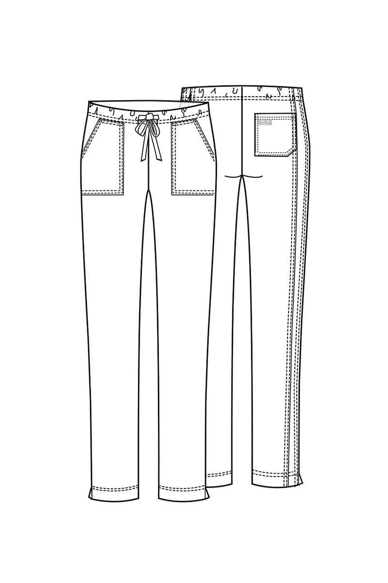 Women's Cherokee Core Stretch scrubs set (Core top, Mid Rise trousers) white-15