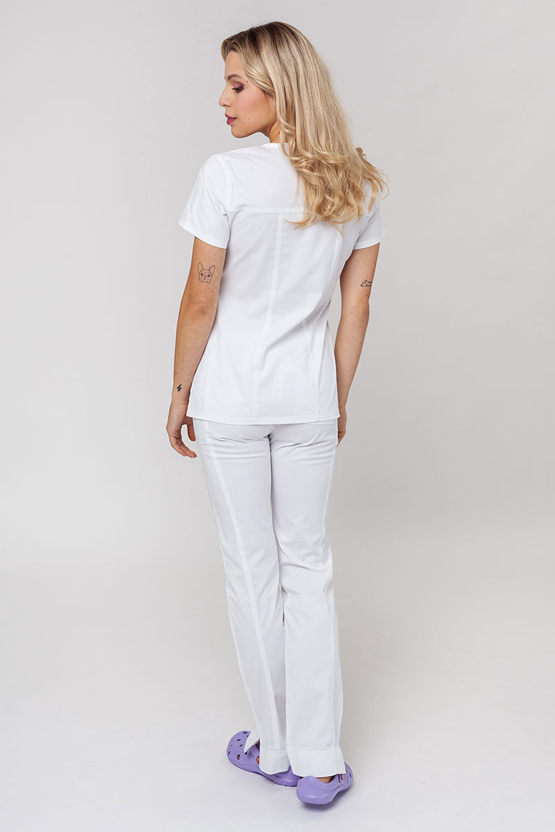 Women's Cherokee Core Stretch scrubs set (Core top, Mid Rise trousers) white-1
