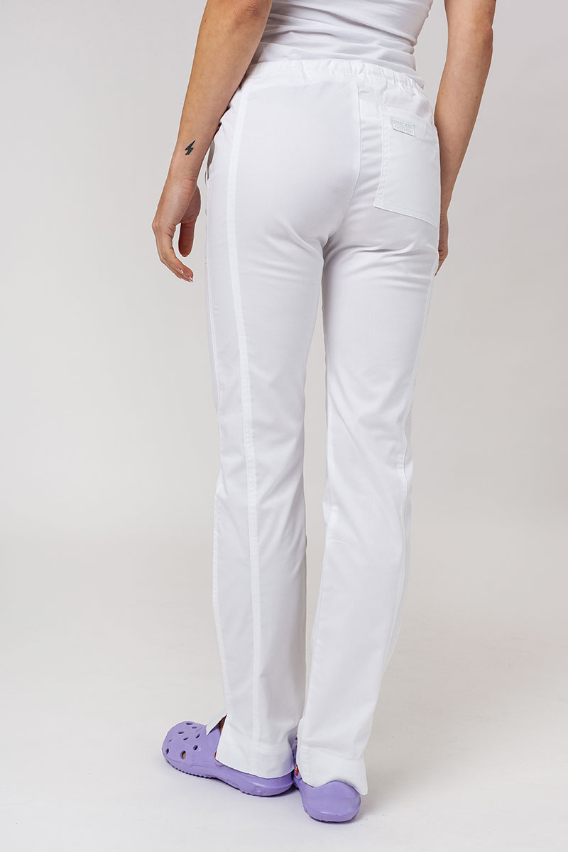 Women's Cherokee Core Stretch scrubs set (Core top, Mid Rise trousers) white-10