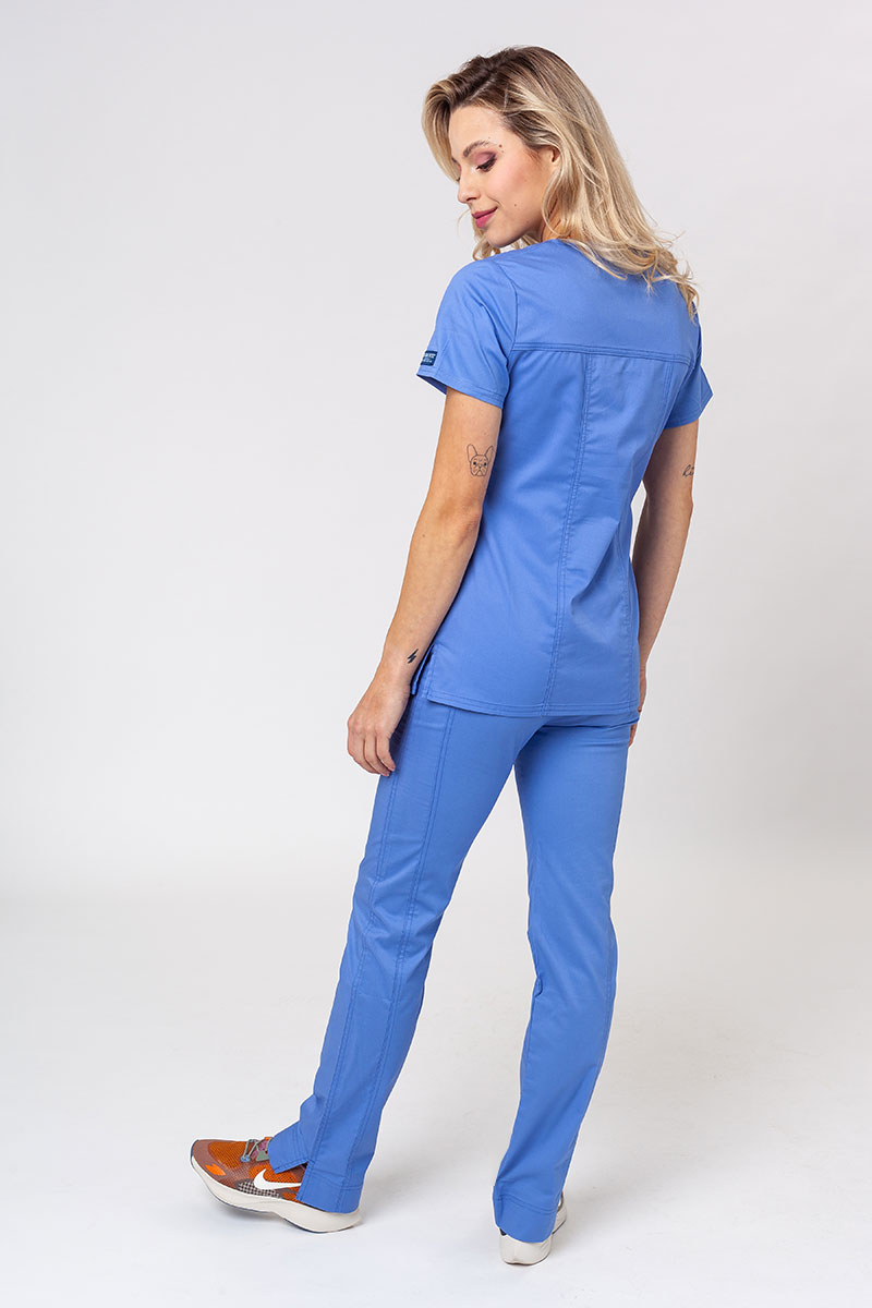 Women's Cherokee Core Stretch scrubs set (Core top, Mid Rise trousers) ceil blue-1