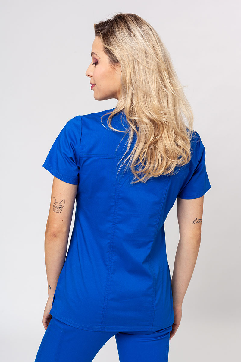Women's Cherokee Core Stretch scrubs set (Core top, Mid Rise trousers) royal blue-4