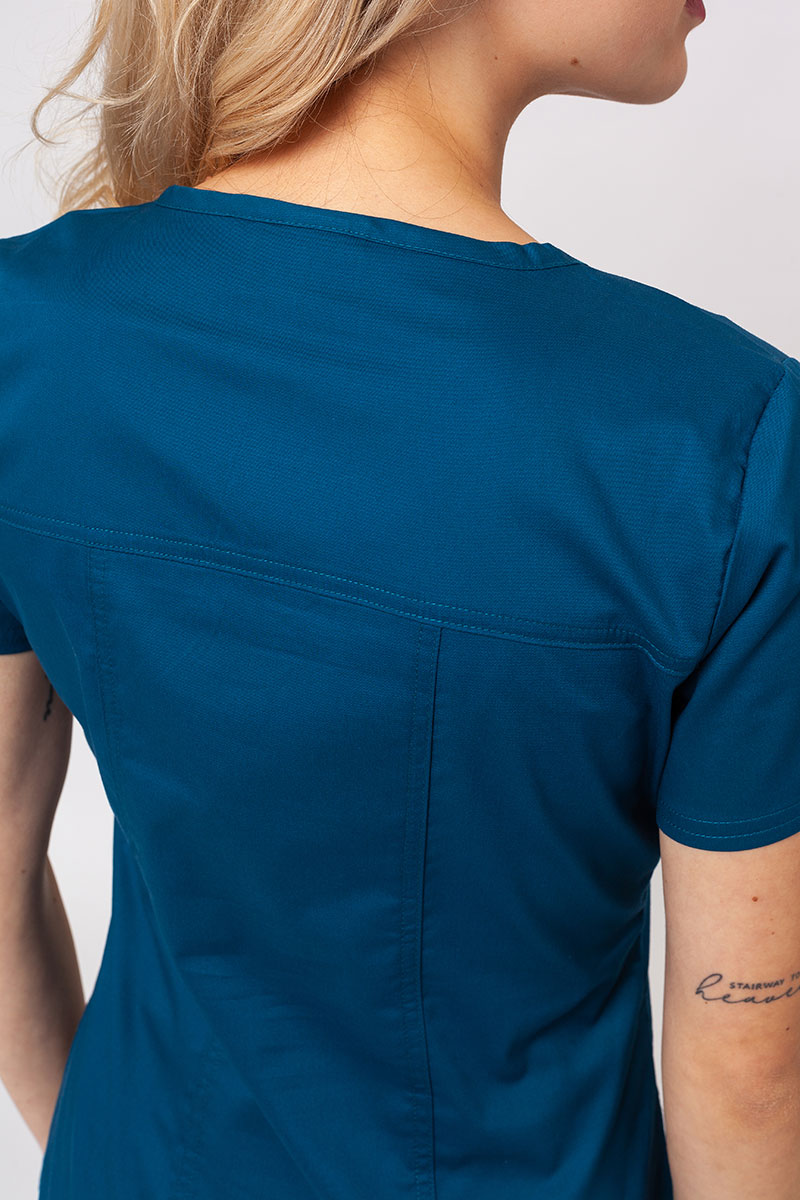 Women's Cherokee Core Stretch scrubs set (Core top, Mid Rise trousers) caribbean blue-5
