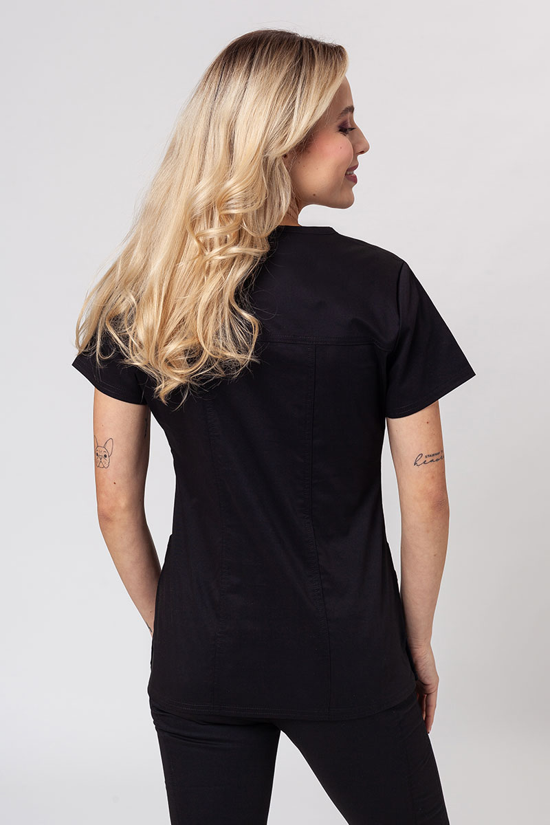 Women's Cherokee Core Stretch scrubs set (Core top, Mid Rise trousers) black-3