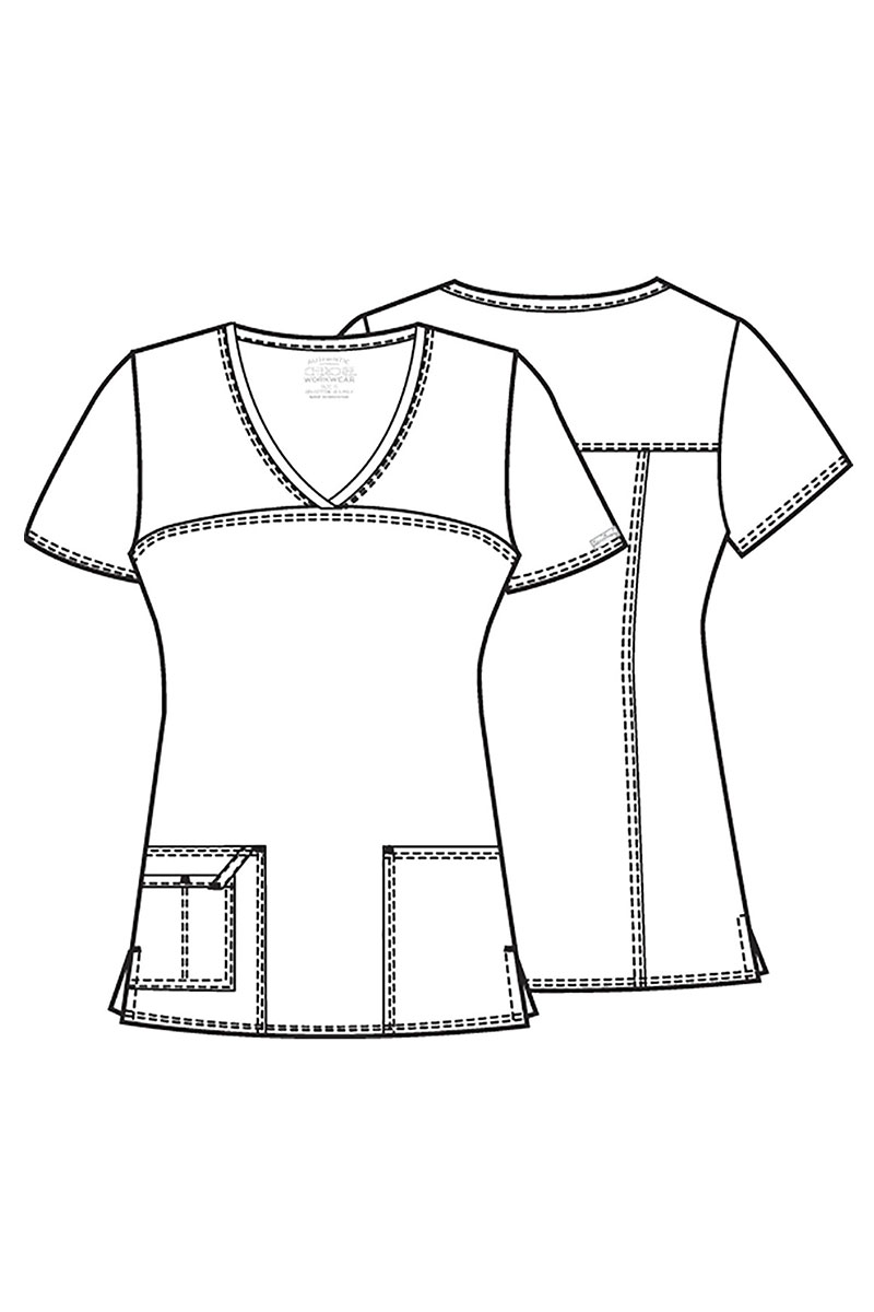 Women's Cherokee Core Stretch scrubs set (Core top, Mid Rise trousers) wine-13