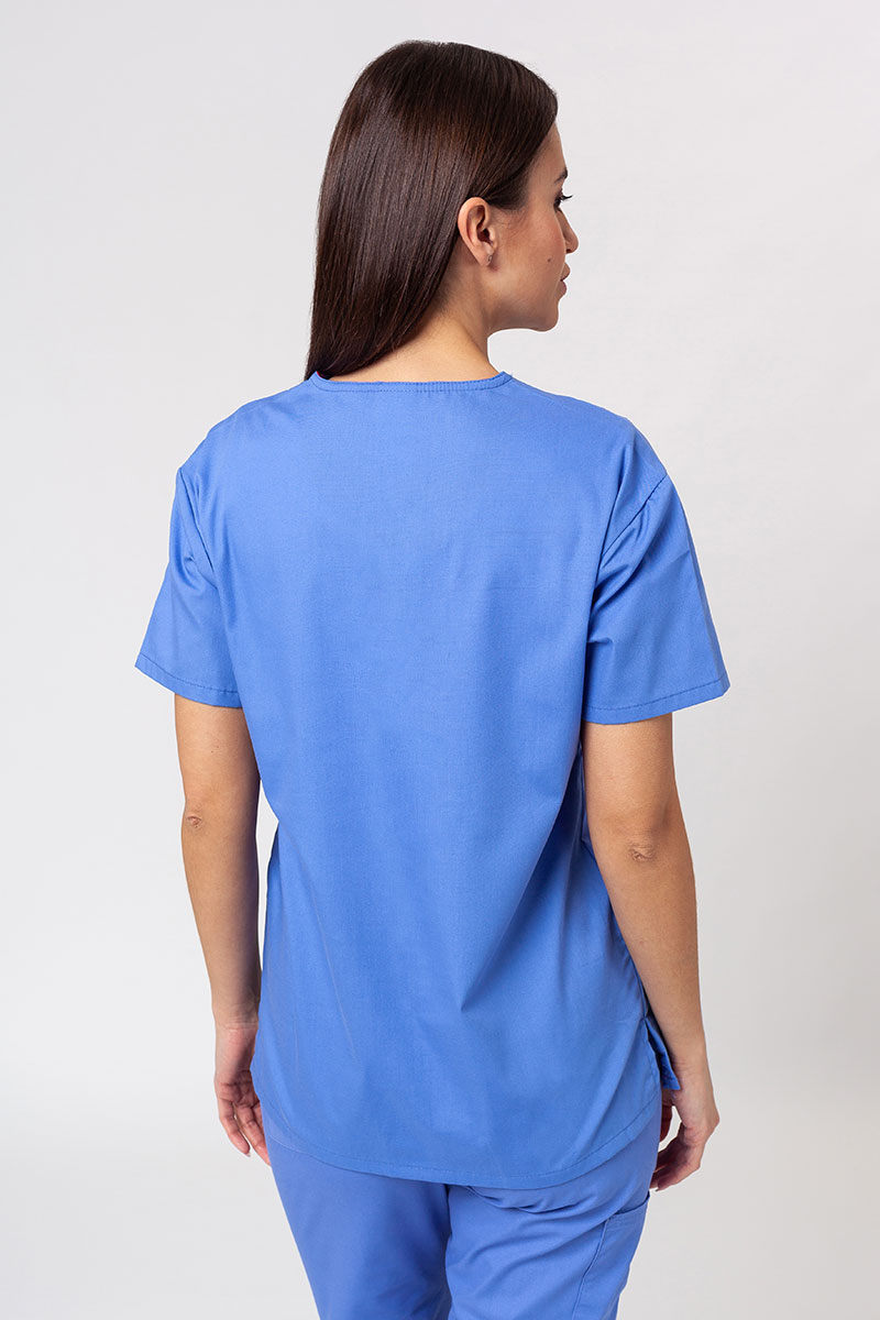 Women's Dickies EDS Signature Modern scrubs set (V-neck top, Pull-on trousers) ceil blue-3
