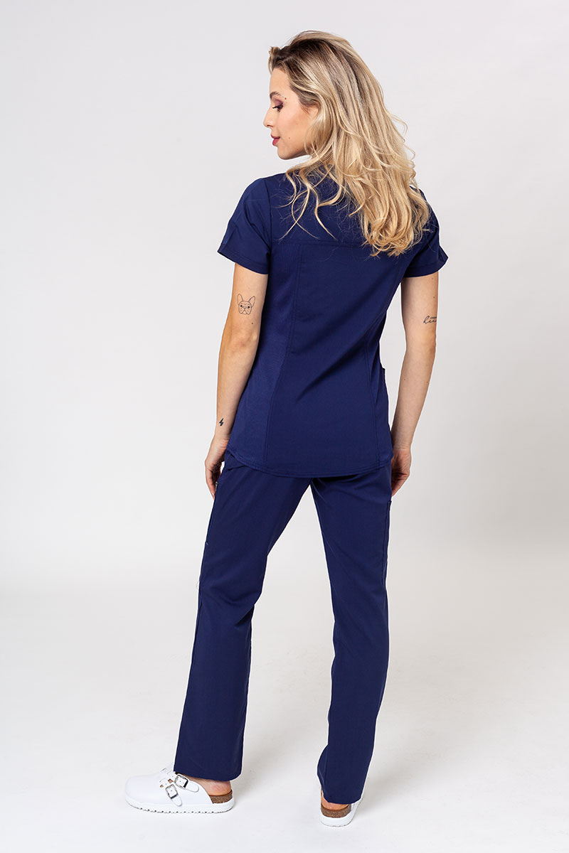 Women's Dickies Balance scrubs set (V-neck top, Mid Rise trousers) true navy-1