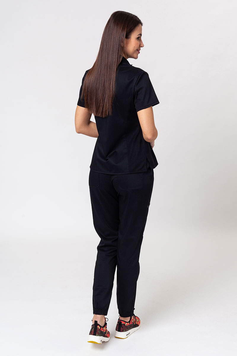 Women's Cherokee Revolution scrubs set (Polo top, Jogger trousers) black-1