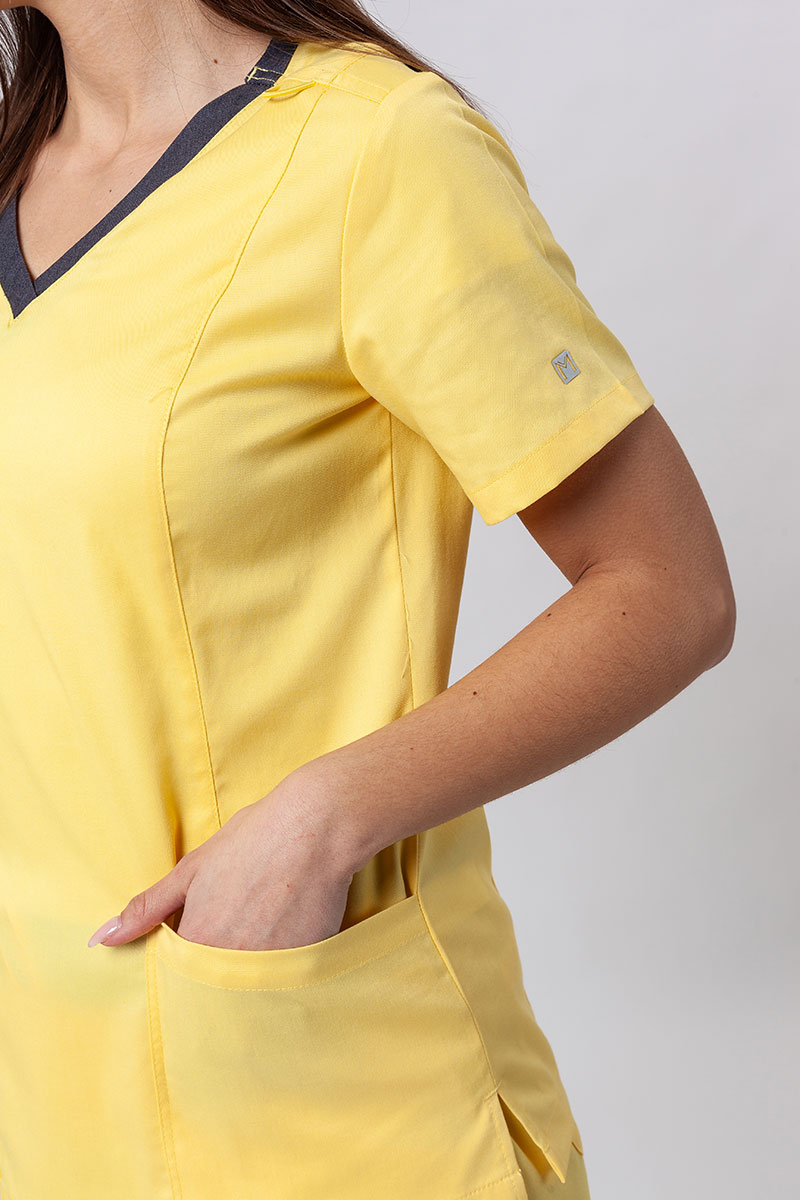Women's Maevn Matrix Contrast scrubs set sunshine yellow-6