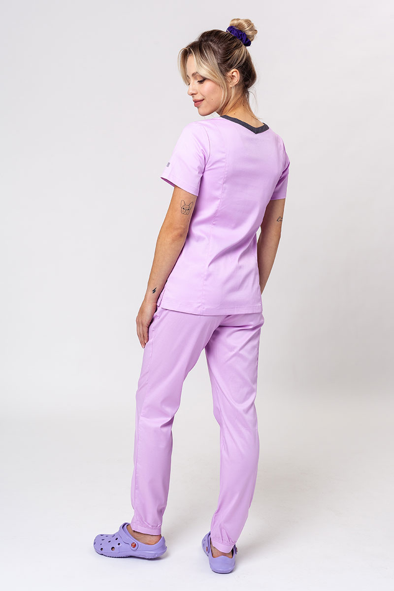 Women's Maevn Matrix Contrast scrubs set lavender-1