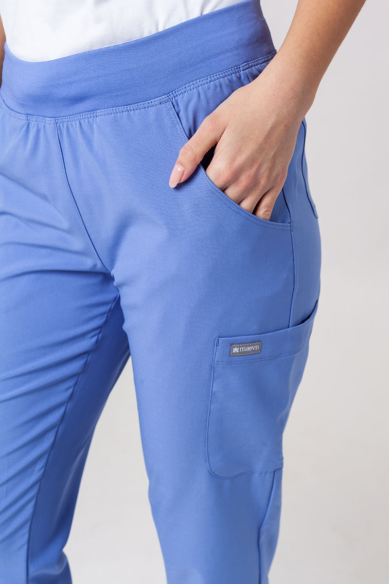 Women's Maevn Momentum scrubs set (Asymetric top, Jogger trousers) ceil blue-9