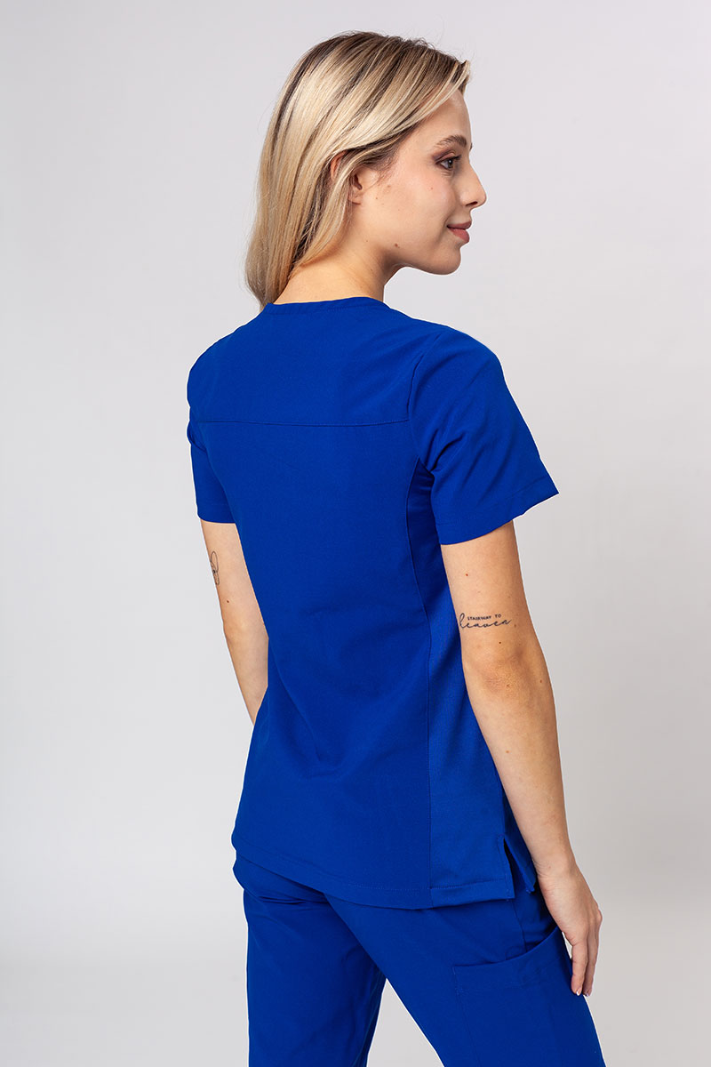 Women's Maevn Momentum scrubs set (Asymetric top, Jogger trousers) galaxy blue-3