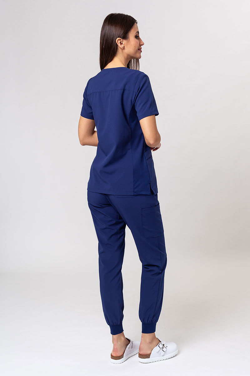 Women's Maevn Momentum scrubs set (Asymetric top, Jogger trousers) true navy-1