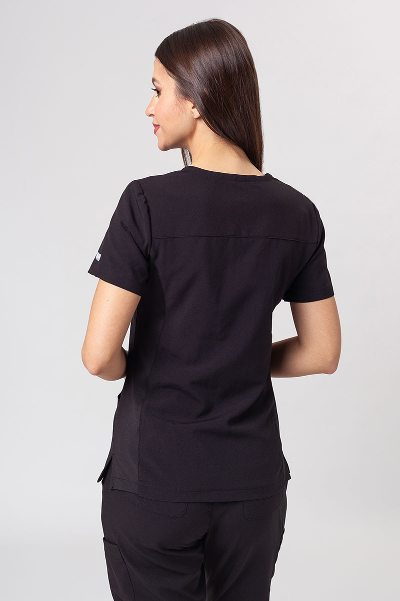 Women's Maevn Momentum scrubs set (Asymetric top, Jogger trousers) black-3