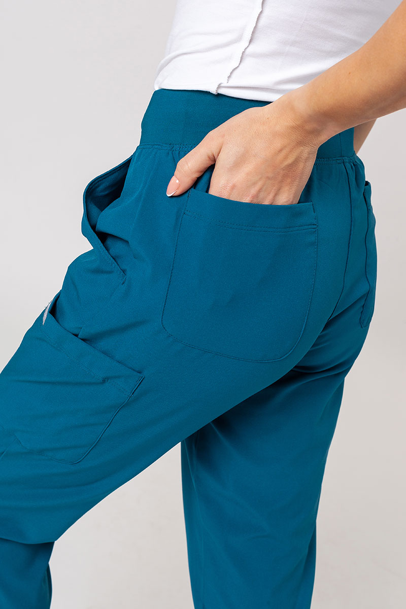 Women's Maevn Momentum scrubs set (Asymetric top, Jogger trousers) caraibbean blue-11