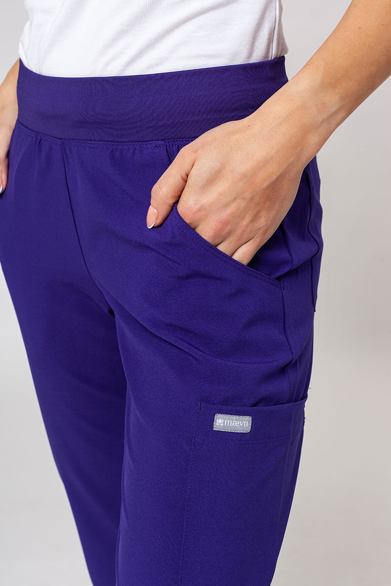 Women's Maevn Momentum scrubs set (Asymetric top, Jogger trousers) grape-15
