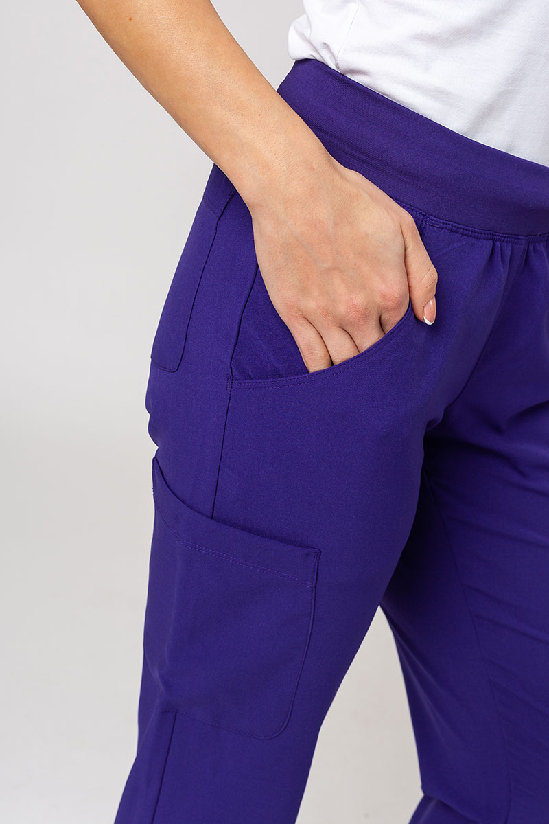 Women's Maevn Momentum scrubs set (Asymetric top, Jogger trousers) grape-16