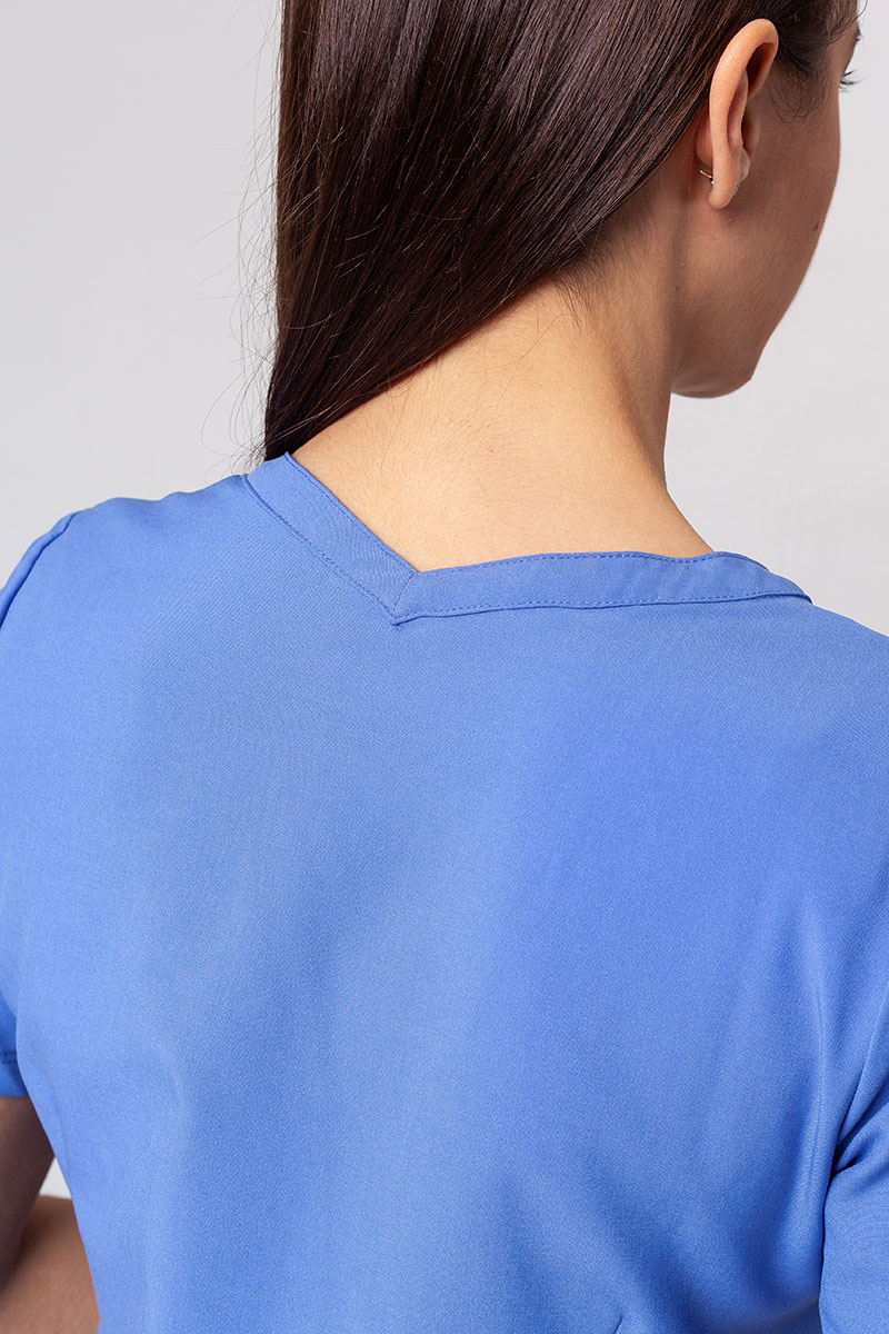 Women's Maevn Momentum scrubs set (Double V-neck top, 6-pocket trousers) ceil blue-5
