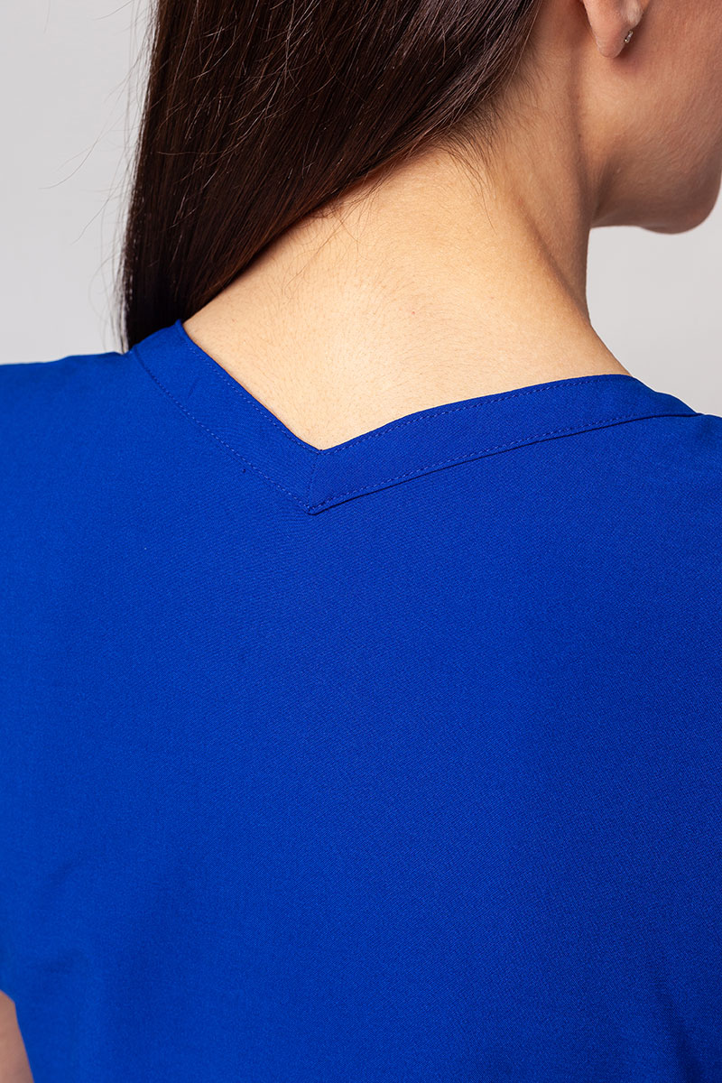 Women's Maevn Momentum scrubs set (Double V-neck top, 6-pocket trousers) galaxy blue-5