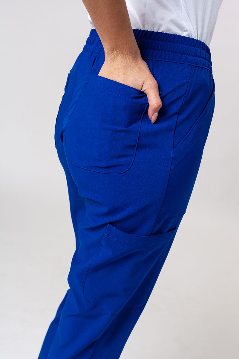 Women's Maevn Momentum scrubs set (Double V-neck top, 6-pocket trousers) galaxy blue-12