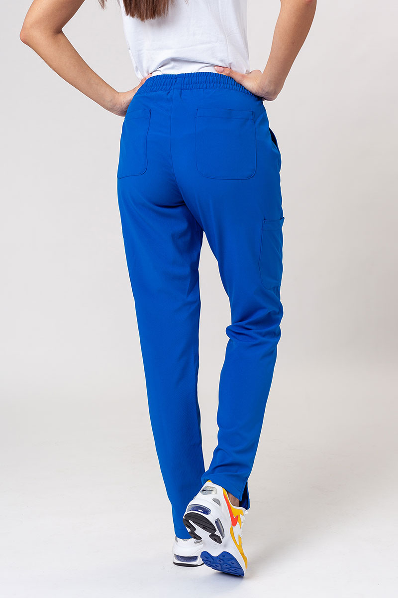 Women's Maevn Momentum scrubs set (Double V-neck top, 6-pocket trousers) royal blue-9