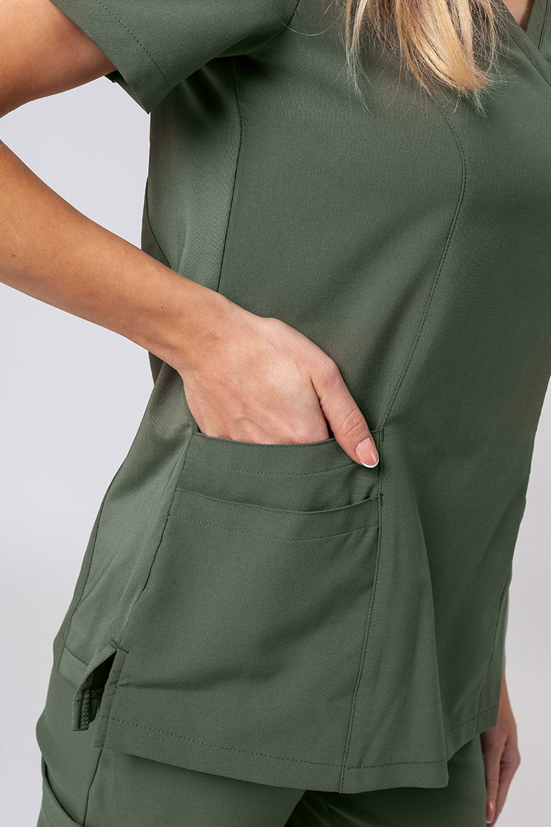 Women's Maevn Momentum scrubs set (Asymetric top, Jogger trousers) olive-5