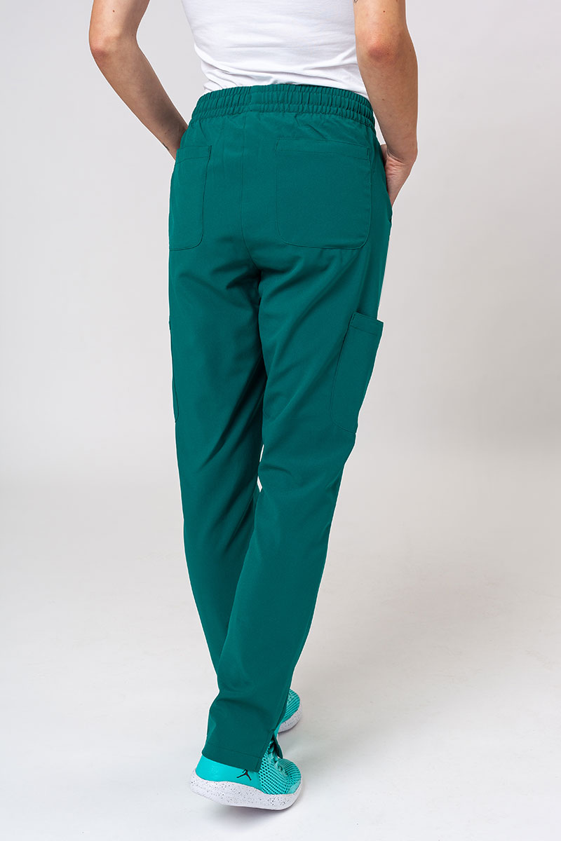 Women's Maevn Momentum scrubs set (Double V-neck top, 6-pocket trousers) hunter green-9