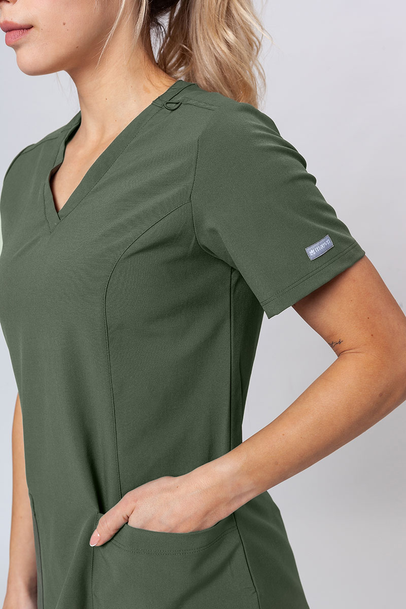 Women's Maevn Momentum scrubs set (Double V-neck top, 6-pocket trousers) olive-6