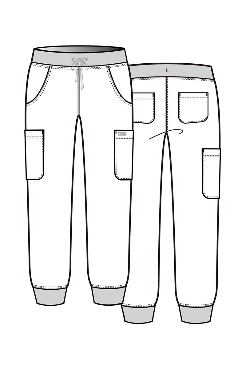 Women's Maevn Momentum scrubs set (Asymetric top, Jogger trousers) caraibbean blue-14