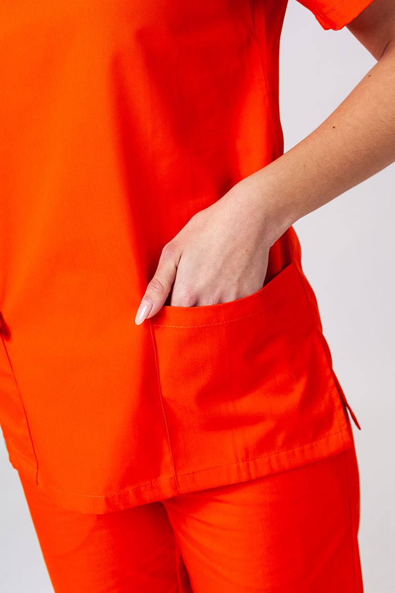 Women’s Sunrise Uniforms Basic Classic scrubs set (Light top, Regular trousers) orange-5