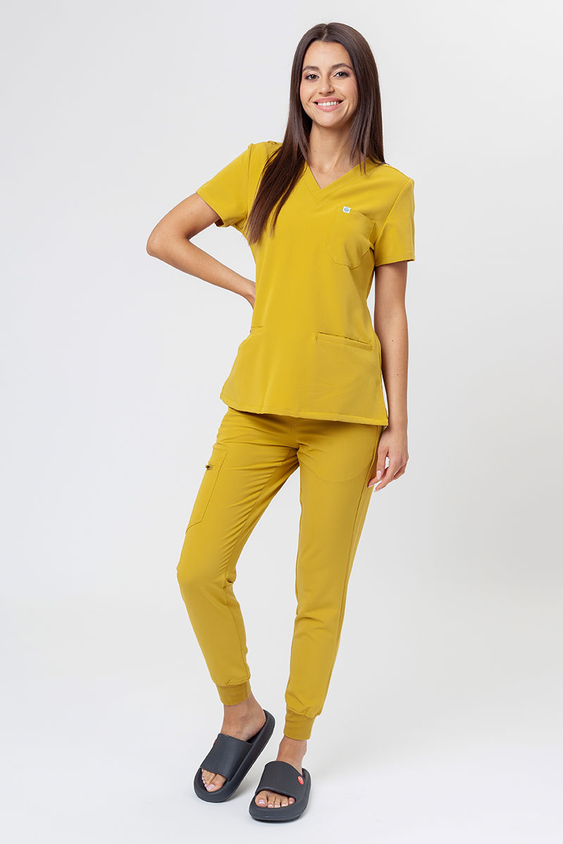 Women's Uniforms World 518GTK™ Avant On-Shift scrub top yellow-5
