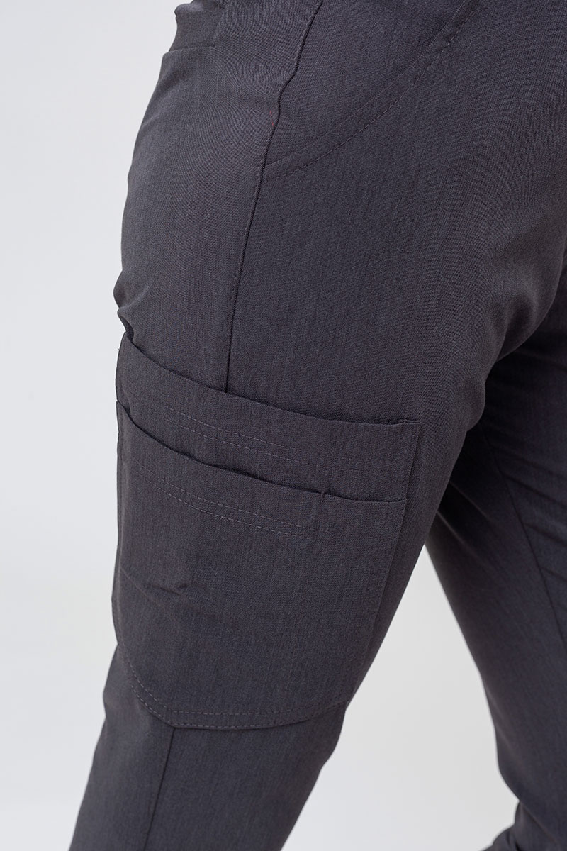 Women's Sunrise Uniforms Premium scrubs set (Joy top, Chill trousers) heather grey-10