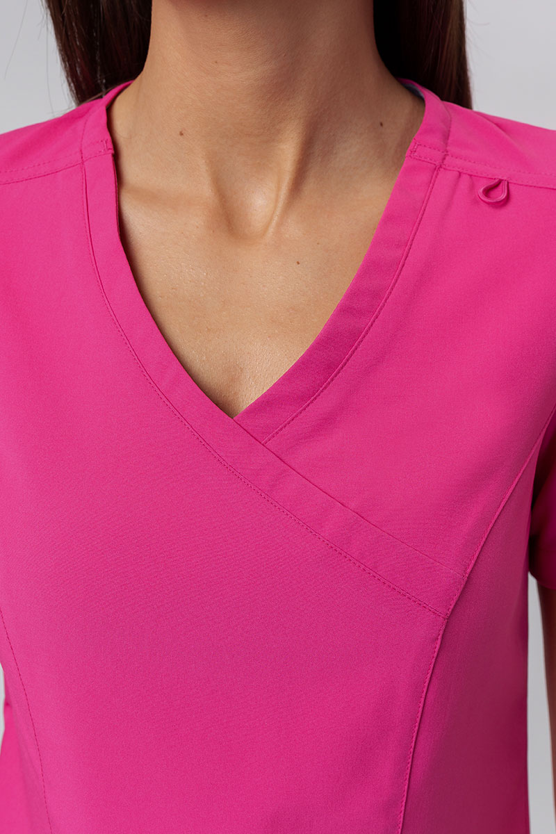 Women's Maevn Momentum scrubs set (Asymetric top, Jogger trousers) hot pink-5