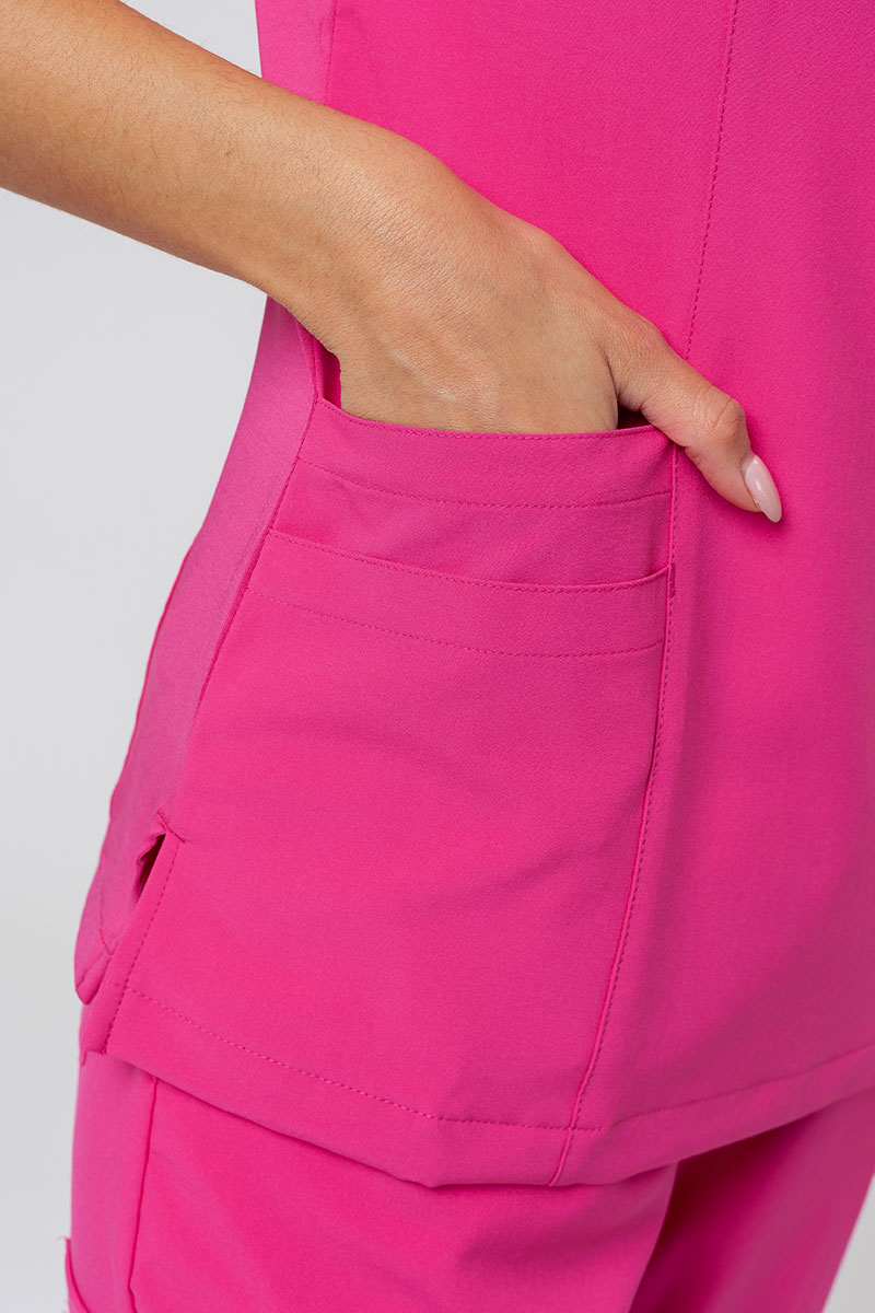 Women's Maevn Momentum scrubs set (Asymetric top, Jogger trousers) hot pink-8