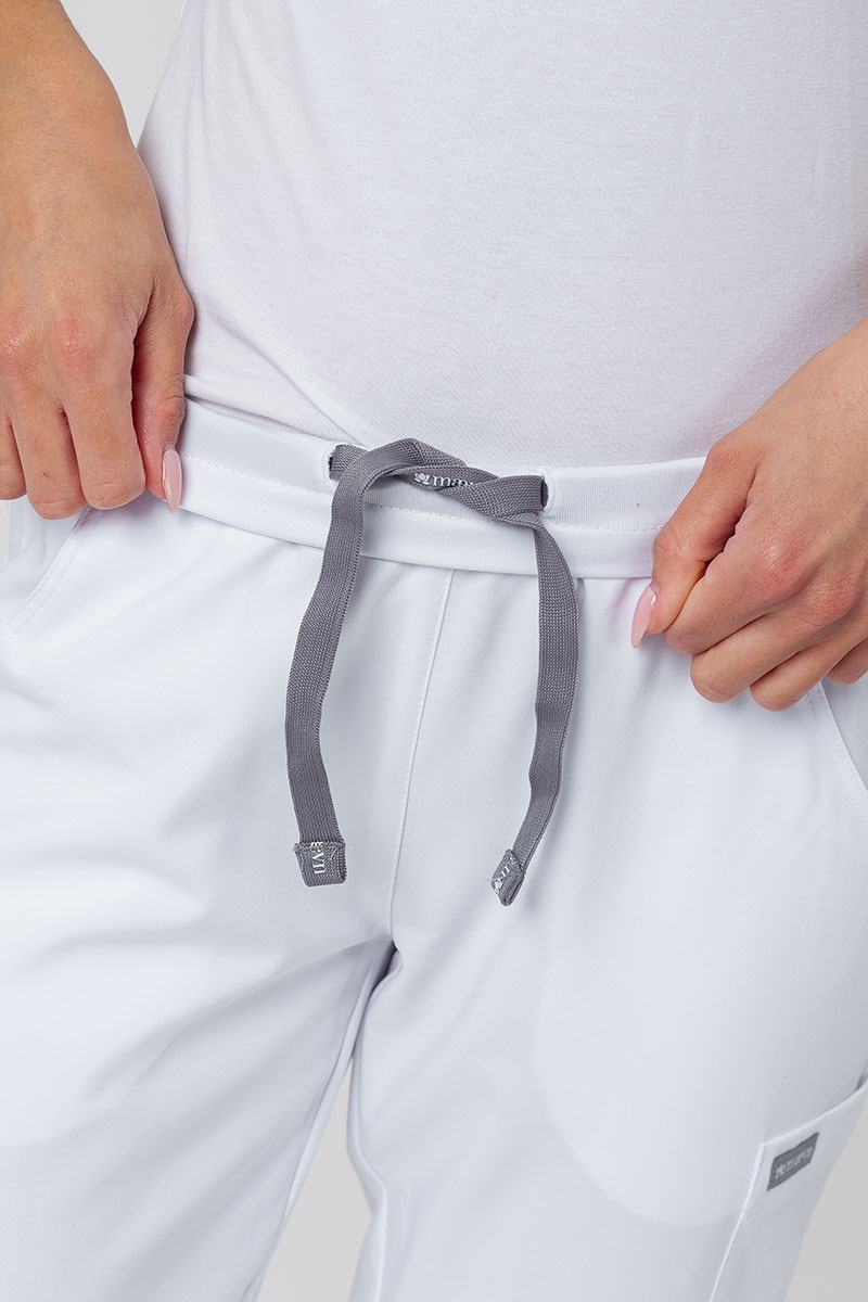 Women's Maevn Momentum scrubs set (Asymetric top, Jogger trousers) white-10
