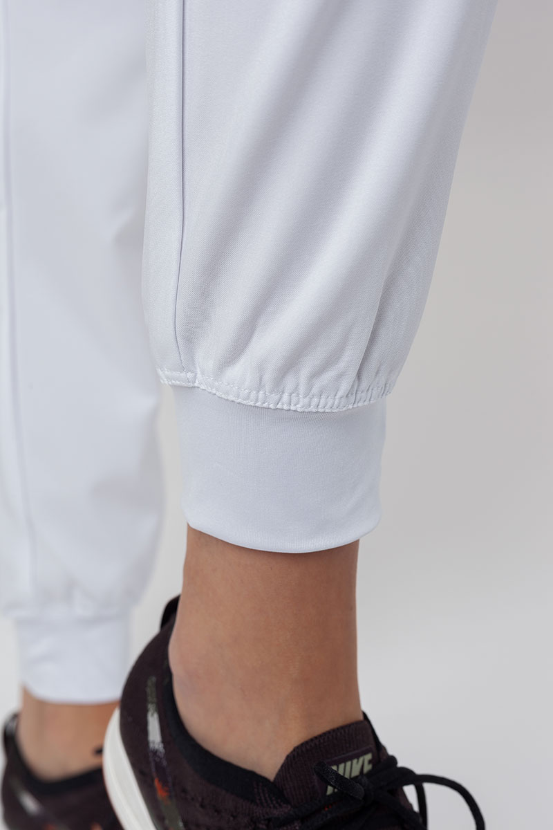 Women's Maevn Momentum scrubs set (Asymetric top, Jogger trousers) white-14