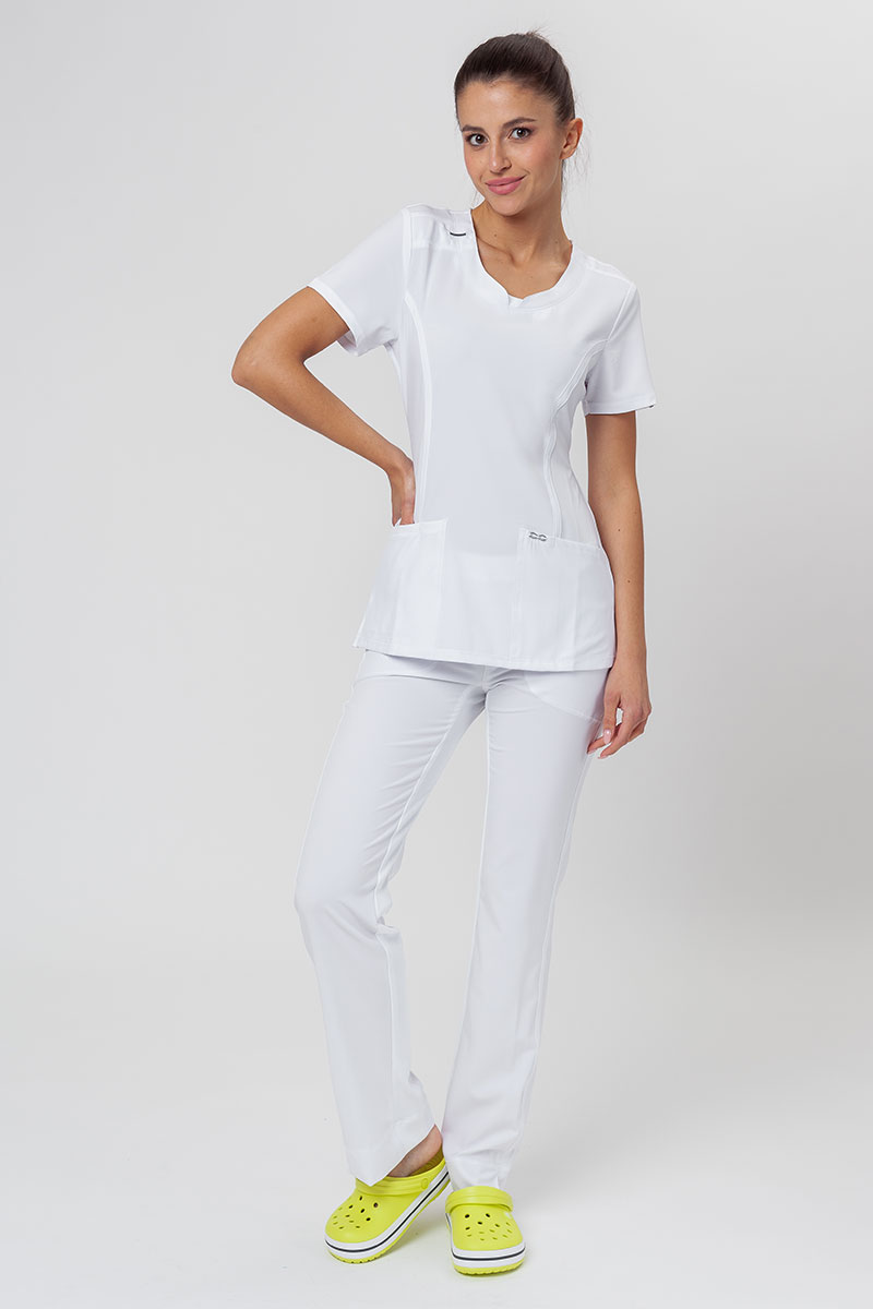 Women's Cherokee Infinity Slim Pull-on scrub trousers white-5