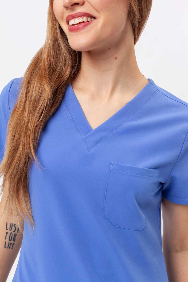 Women's Uniforms World Phillip scrub top ceil blue-3
