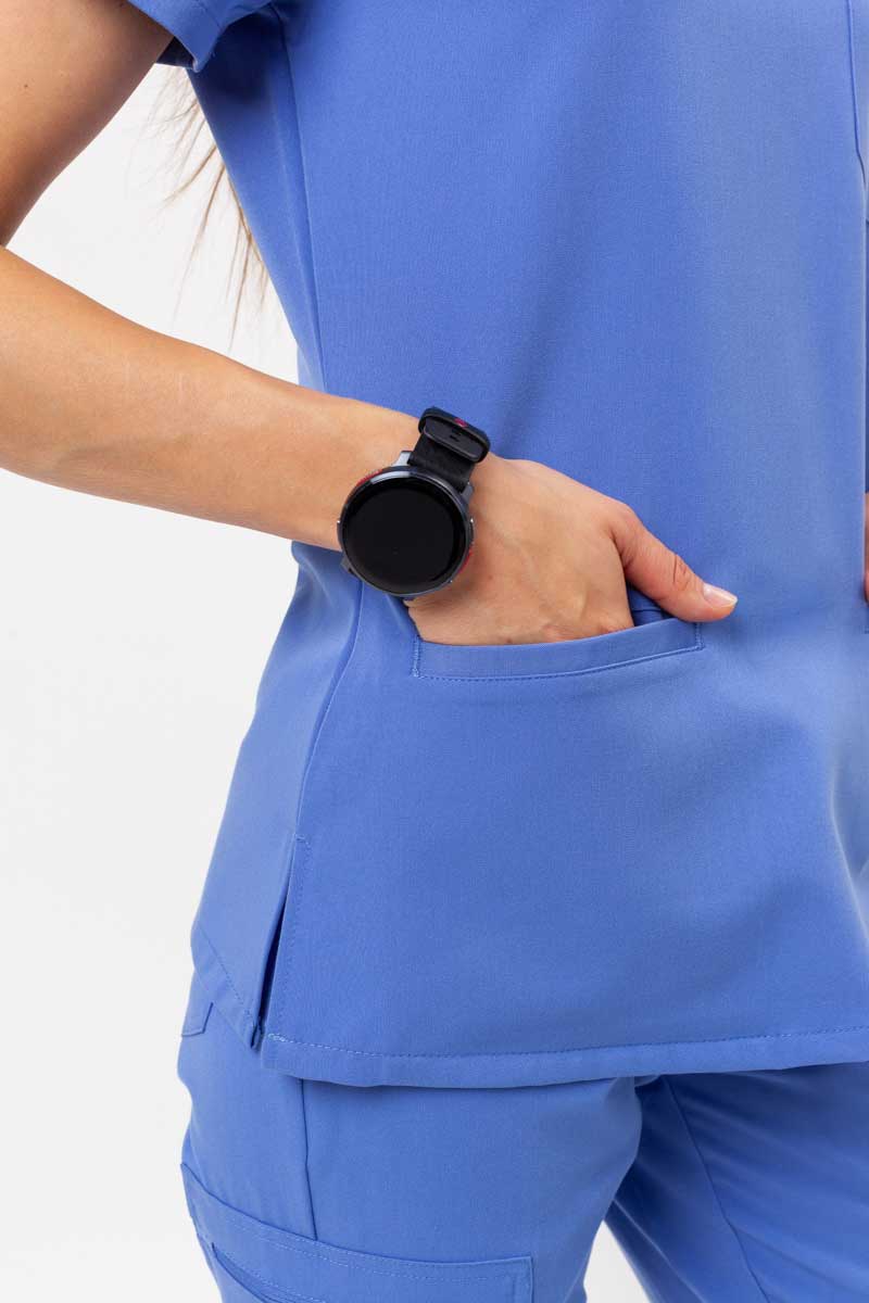Women's Uniforms World Phillip scrub top ceil blue-6