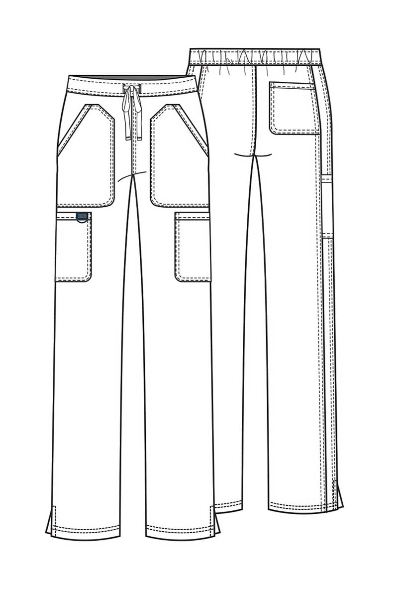 Women's Cherokee Revolution Flare Leg scrub trousers navy-5