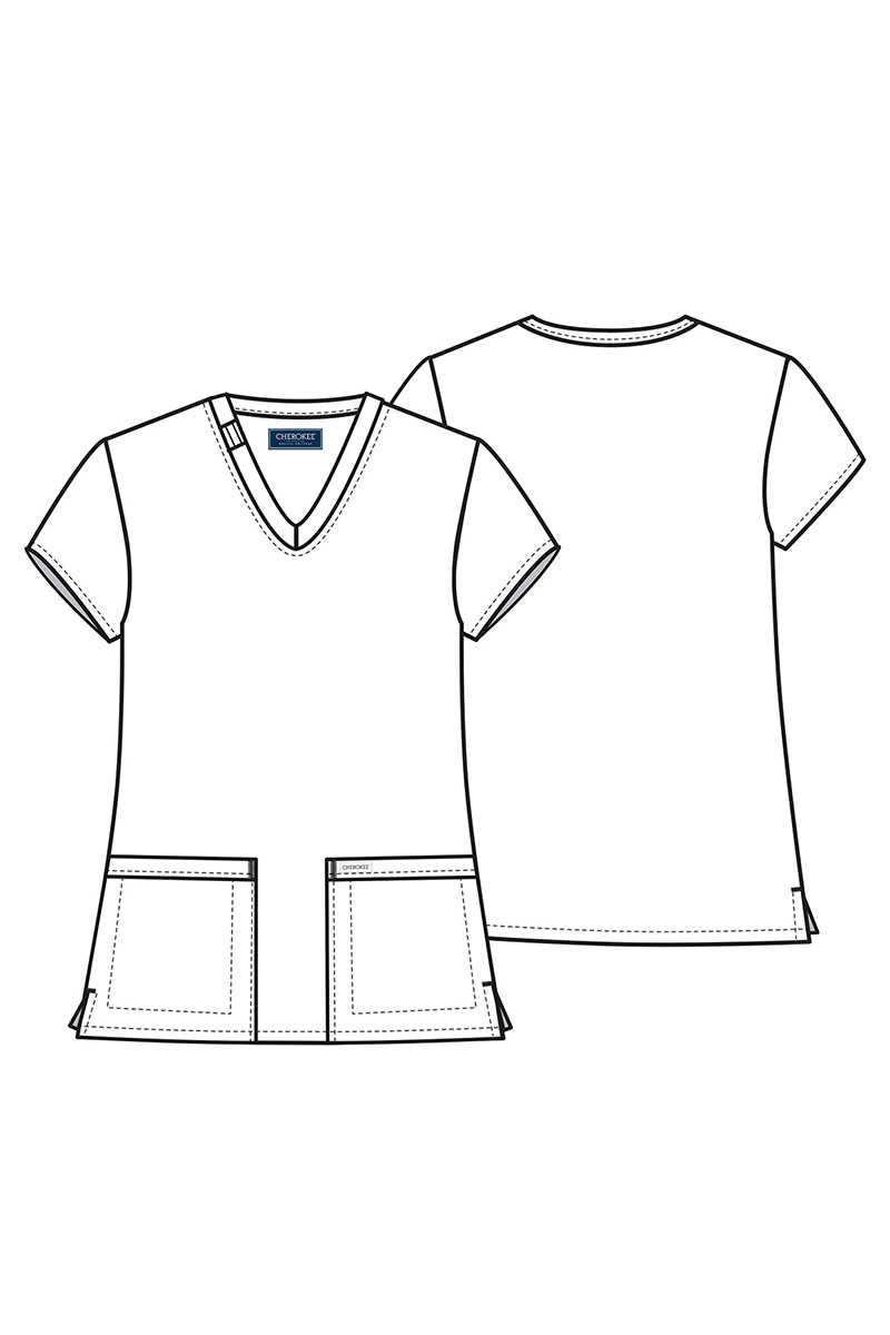 Women's Cherokee Ultra V-neck scrub top purple-6