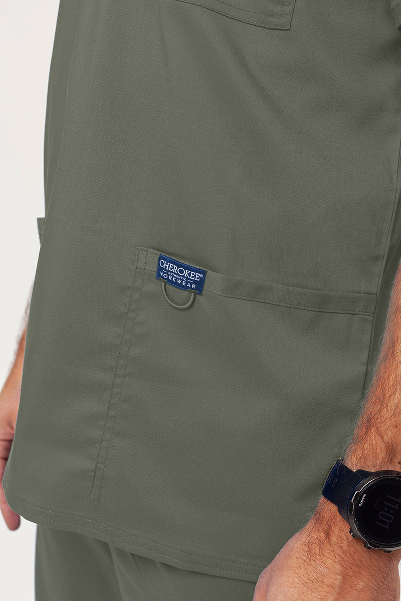 Men's Cherokee Revolution scrubs set (V-neck top, Fly Cargo trousers) olive-6