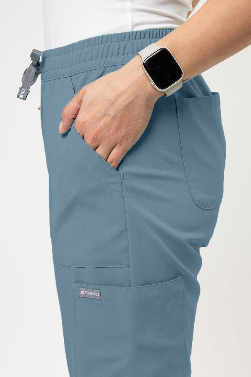 Women's Maevn Momentum Double scrubs set slate blue-9