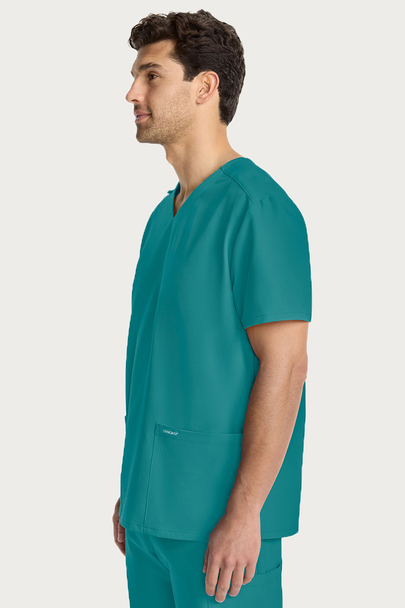 Men's Cherokee Ultra Cargo Scrub Set teal blue-4