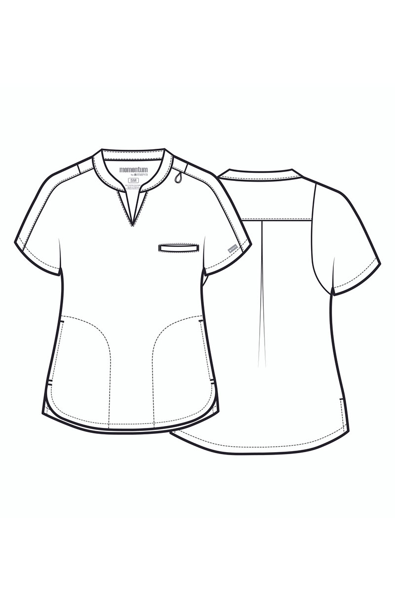 Women's Maevn Momentum Flare scrubs set quiet grey-15