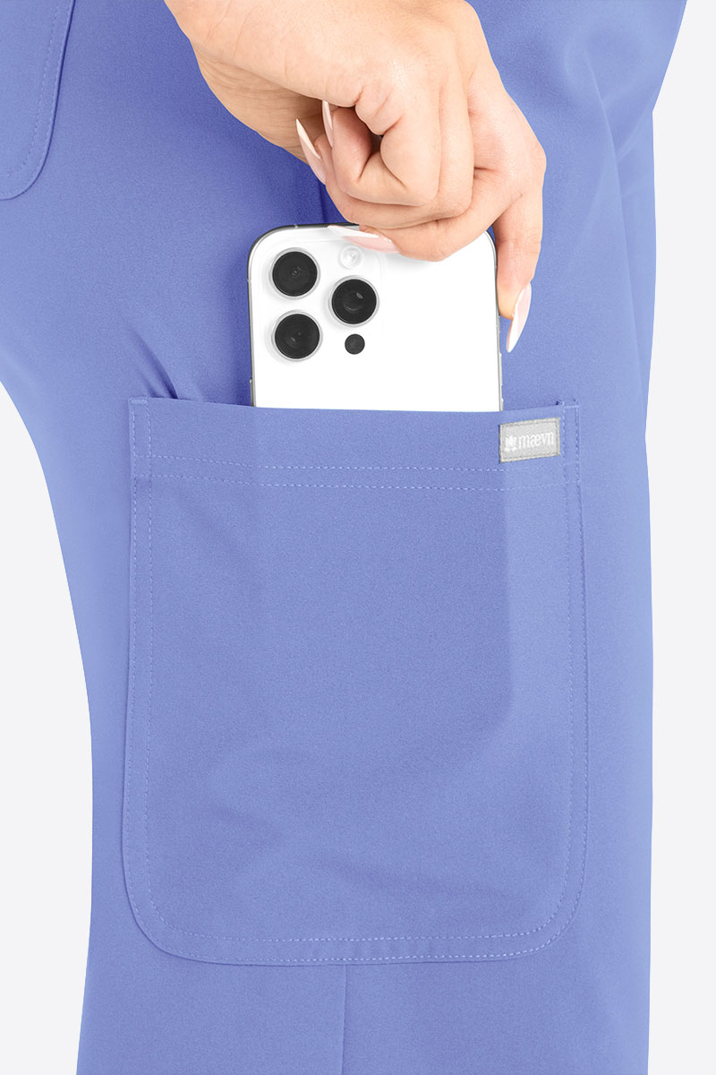 Women's Maevn Momentum Round scrubs set ciel blue-9