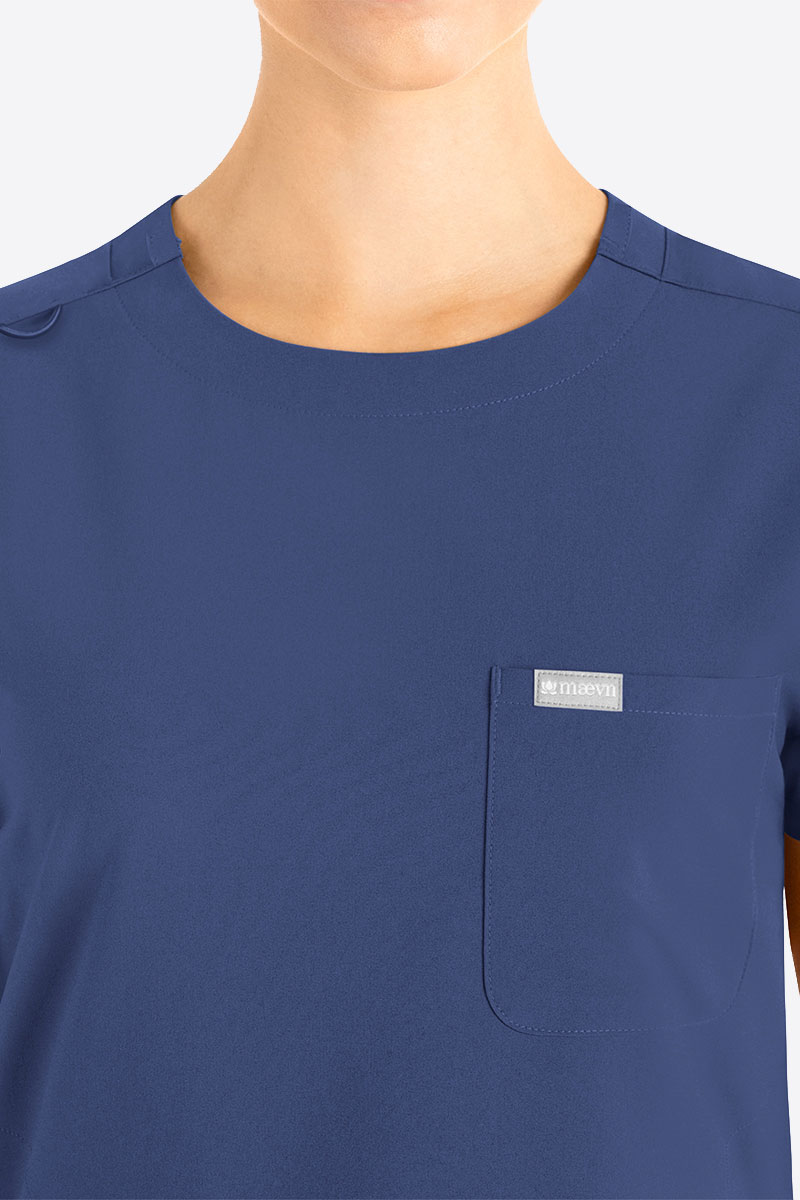 Women's Maevn Momentum Round scrubs set navy-2