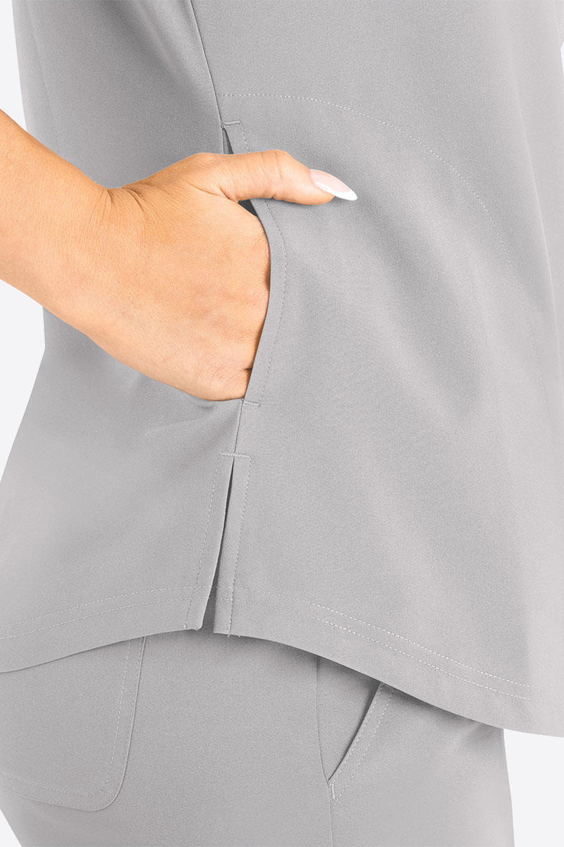 Women's Maevn Momentum Round scrubs set quiet grey-5