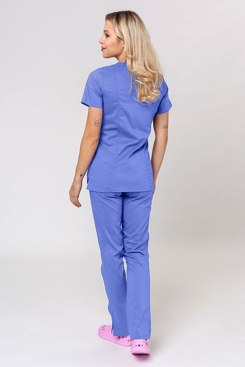 Women's Cherokee Revolution scrubs set Cargo ciel blue-1